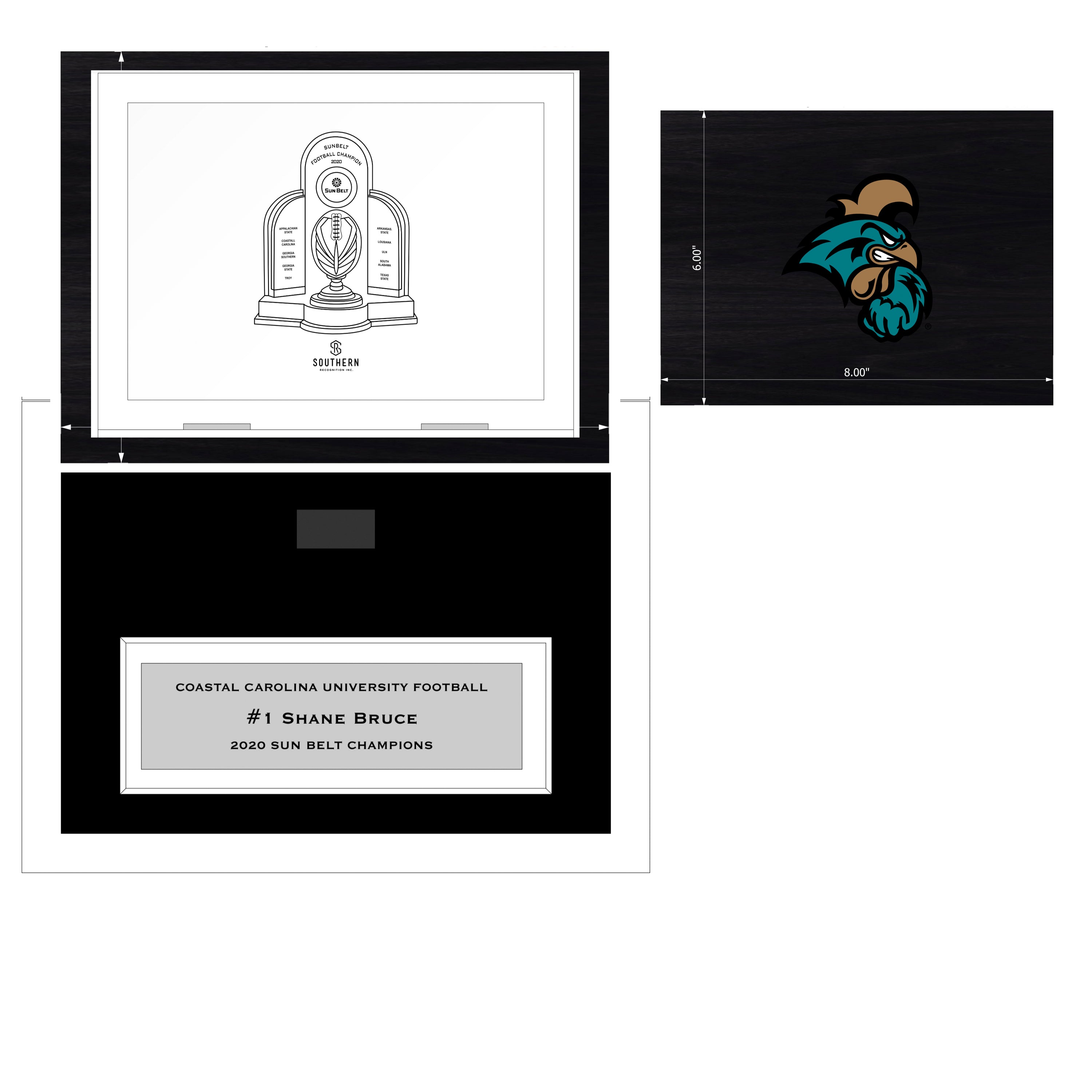 Coastal Carolina Football 2020 Championship Ring Box Southern coastal-carolina-football-2020-championship-ring-box-southern