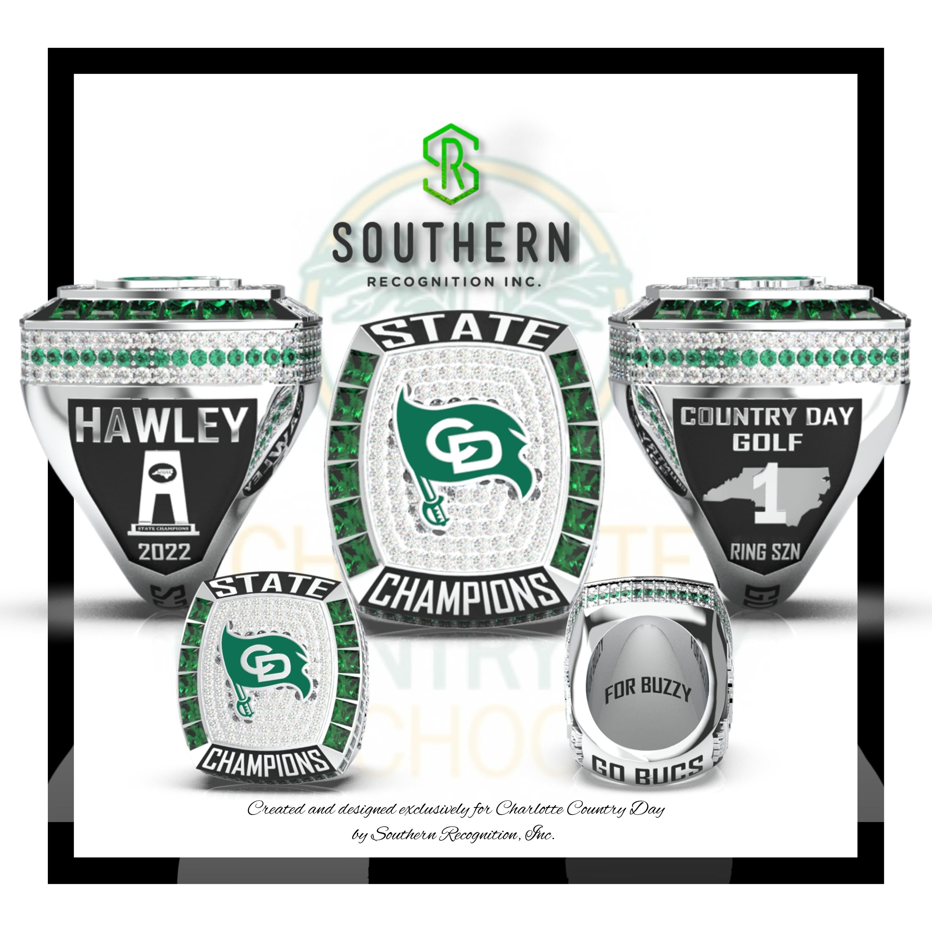 Charlotte Country Day - 2022 Golf State Championship Ring – Southern  Recognition, Inc.