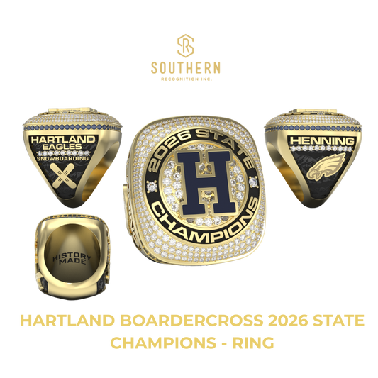 Hartland High School Boardercross - 2026 State Champions Ring