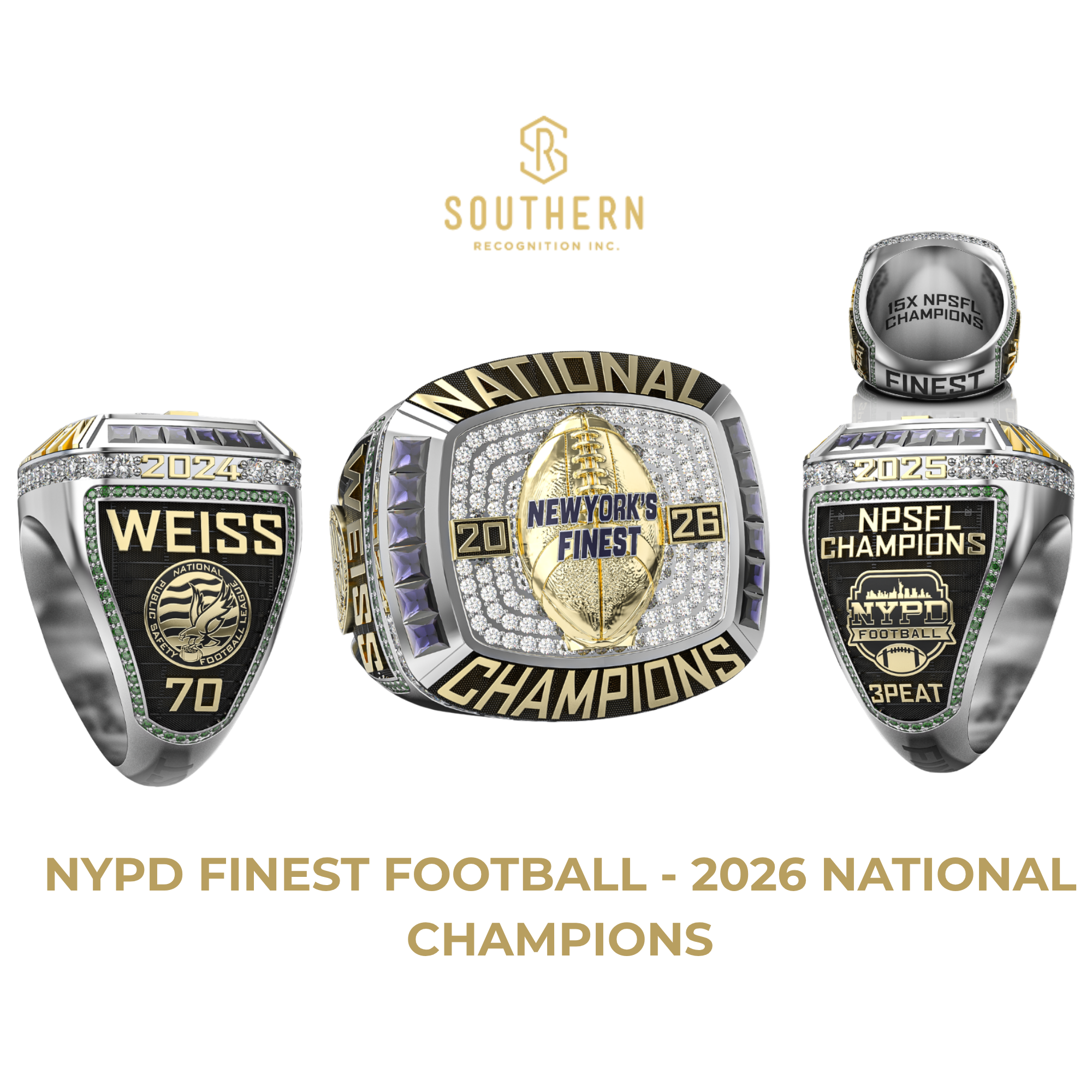 NYPD Finest Football 2026 National Champions Ring Southern nypd-finest-football-2026-national-champions-ring-southern