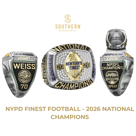 NYPD Finest Football 2026 National Champions - Ring