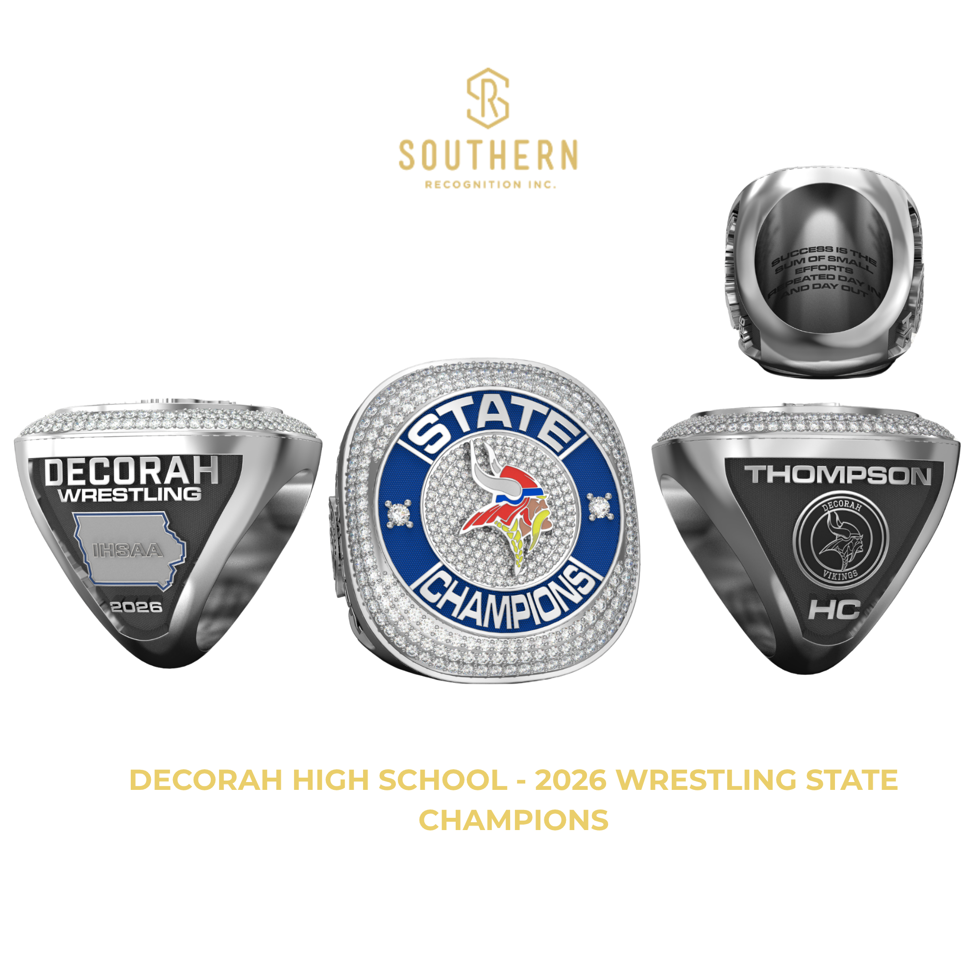 Decorah High School - 2026 Wrestling State Championship Ring