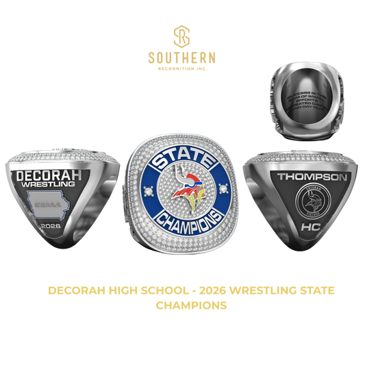 Decorah High School - 2026 Wrestling State Championship Ring