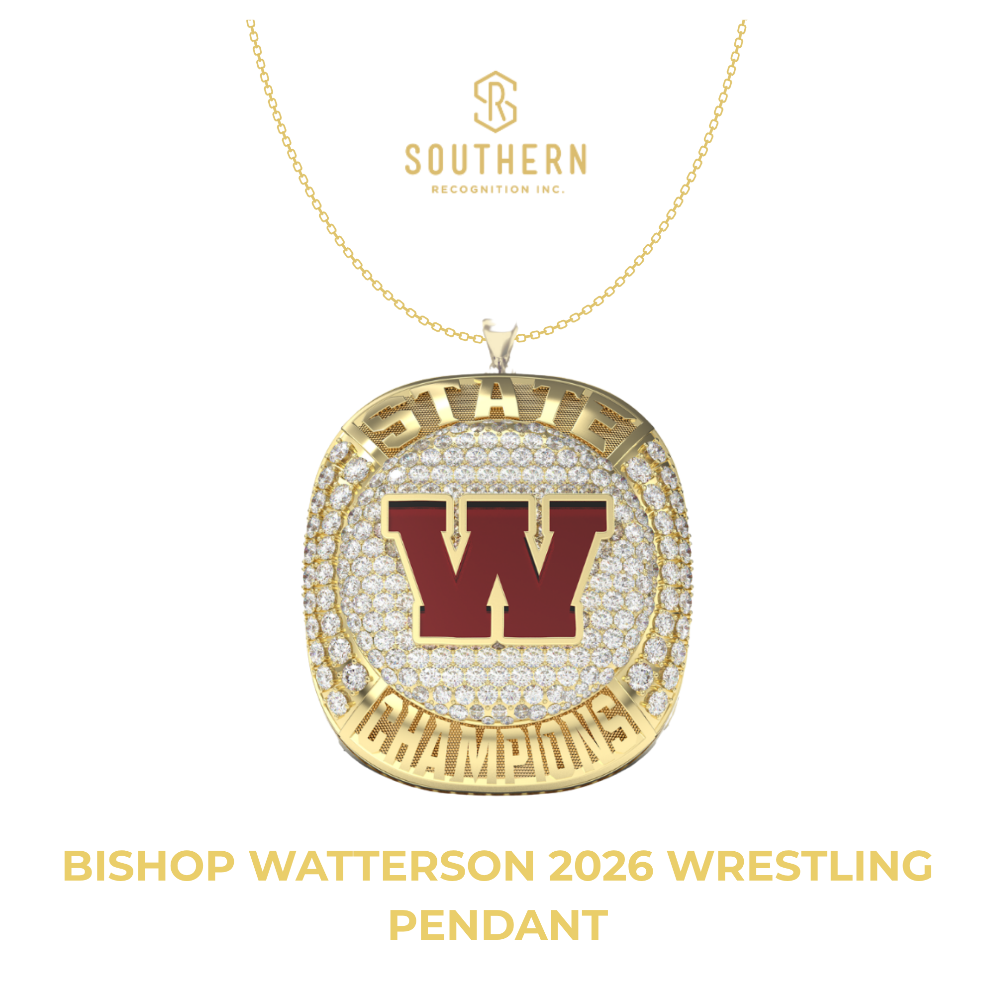 Bishop Watterson High School - 2026 Wrestling State Champions Pendant