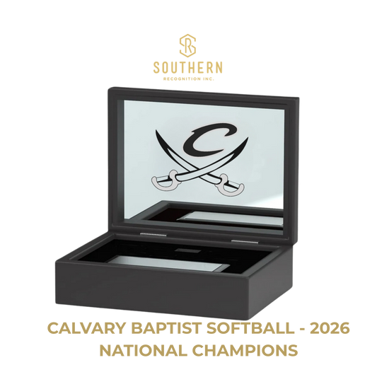 Calvary Baptist Softball - 2026 National Champions - Hardwood Box