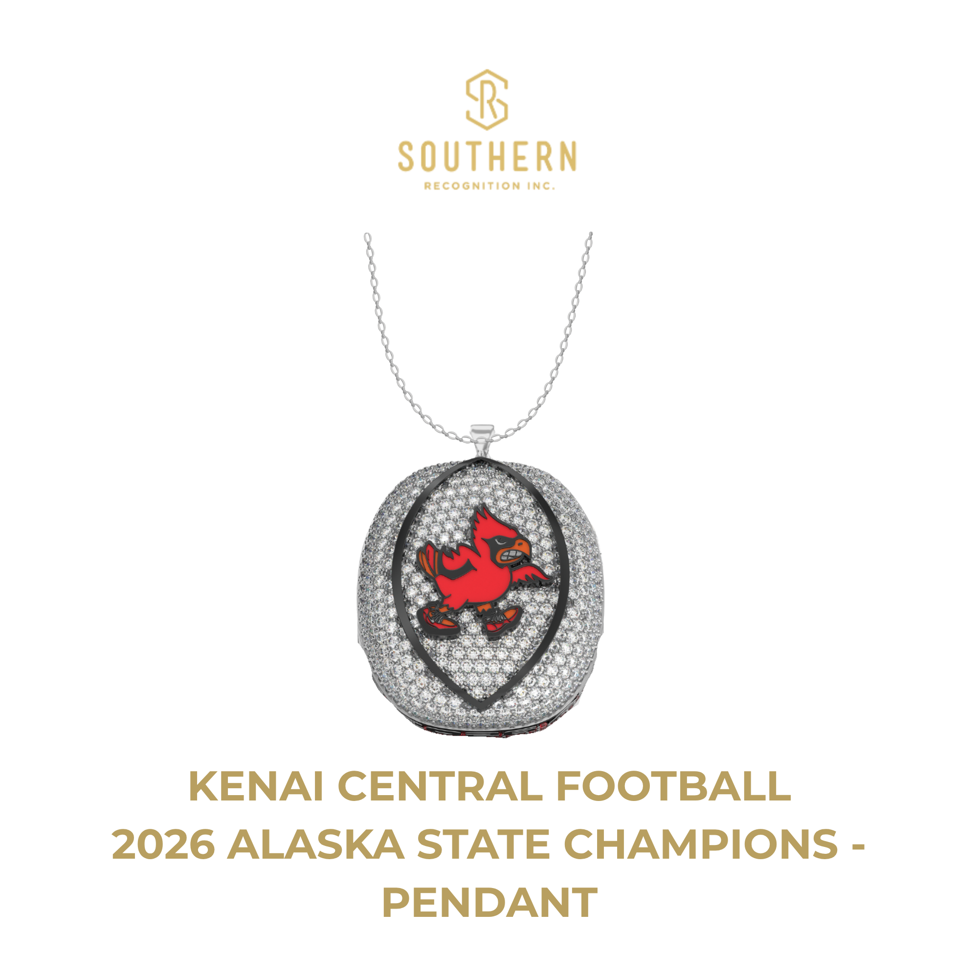 Kenai Central Football 2026 Alaska State Champions - Pendant Only