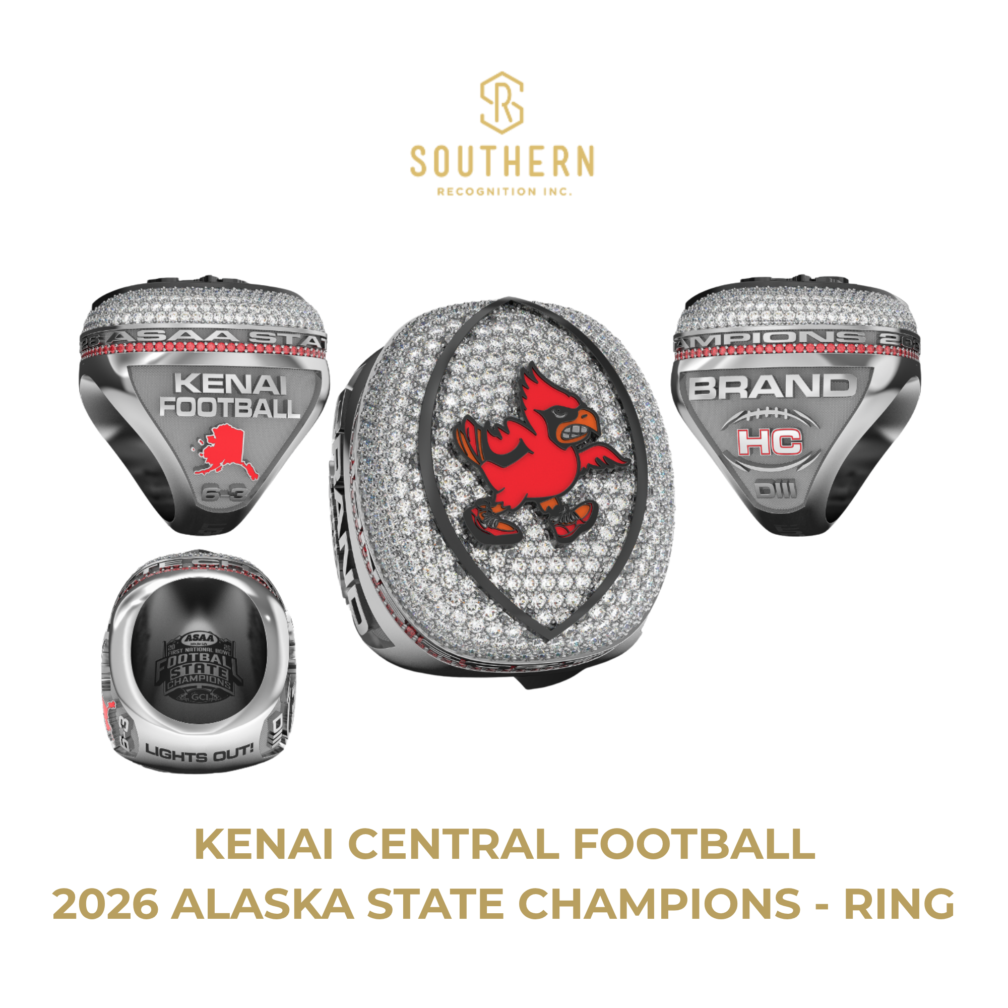 Kenai Central Football 2026 Alaska State Champions - Ring Only
