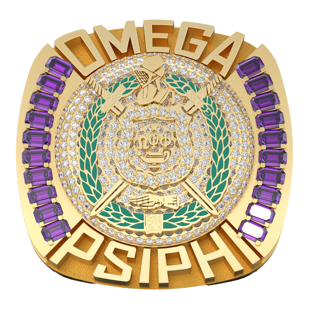 Omega Psi Phi Fraternity, Inc. custom ring by Southern Recognition