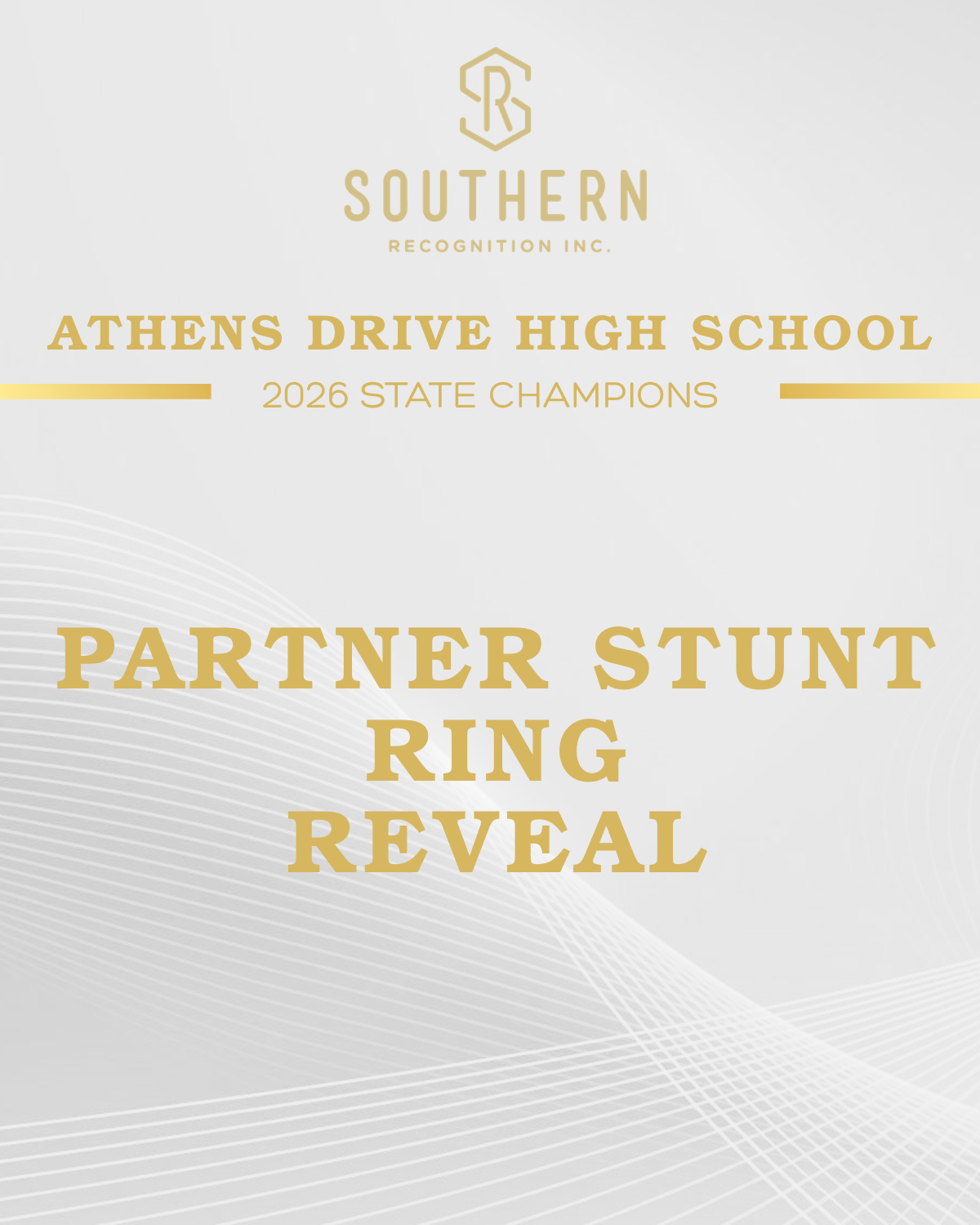 Athens Drive High School- 2025 Partner Stunt Championship Ring
