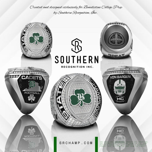Benedictine College Prep Cadets 2025 Football State Championship Ring - 3PEAT