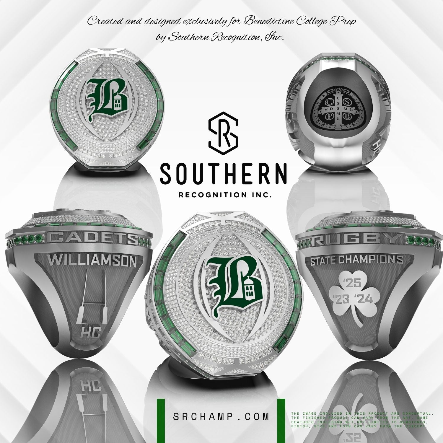 Benedictine College Prep Cadets 2025 Rugby State Championship Ring