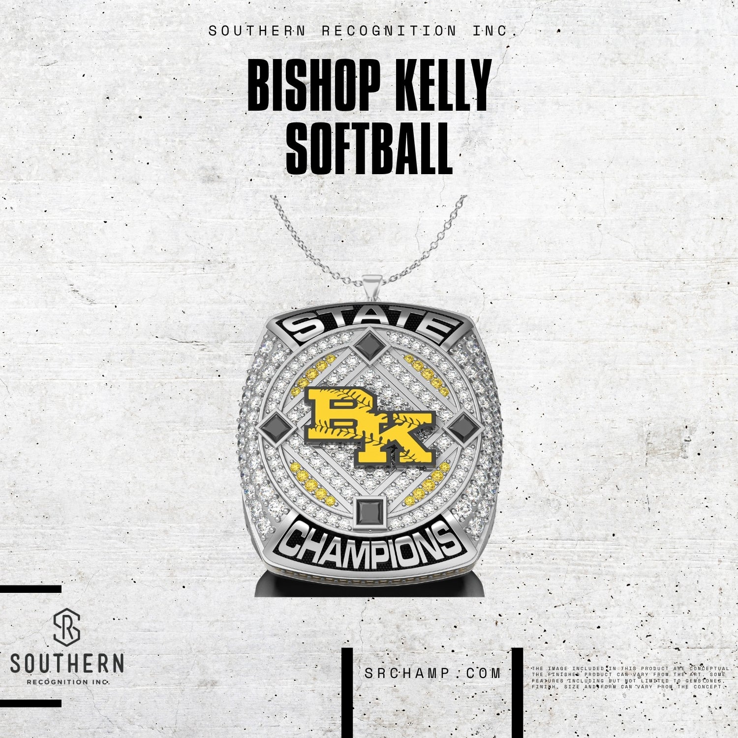 Bishop Kelly High School - 2025 Girls Softball State Championship Pendant