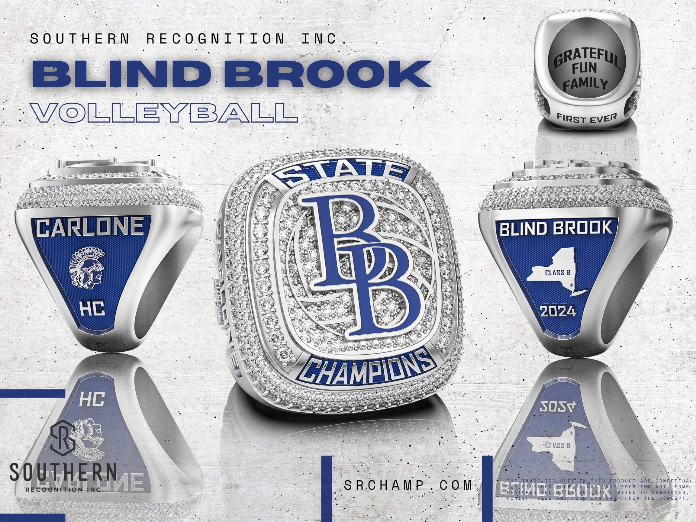Blind Brook Volleyball State Championship Ring