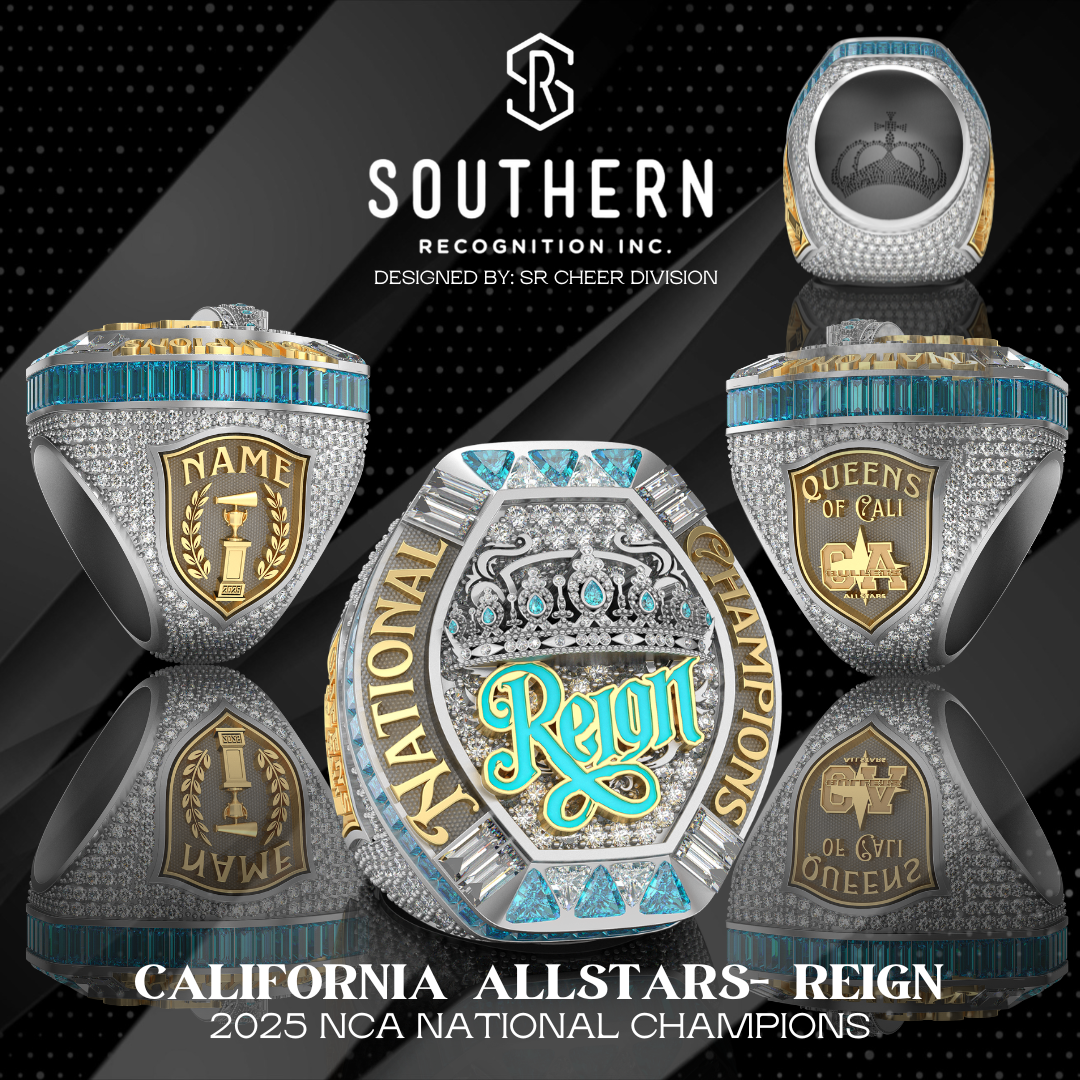 Modified California Rings The California Allstars: Reign- NCA 2025 Championship Ring – Southern ...