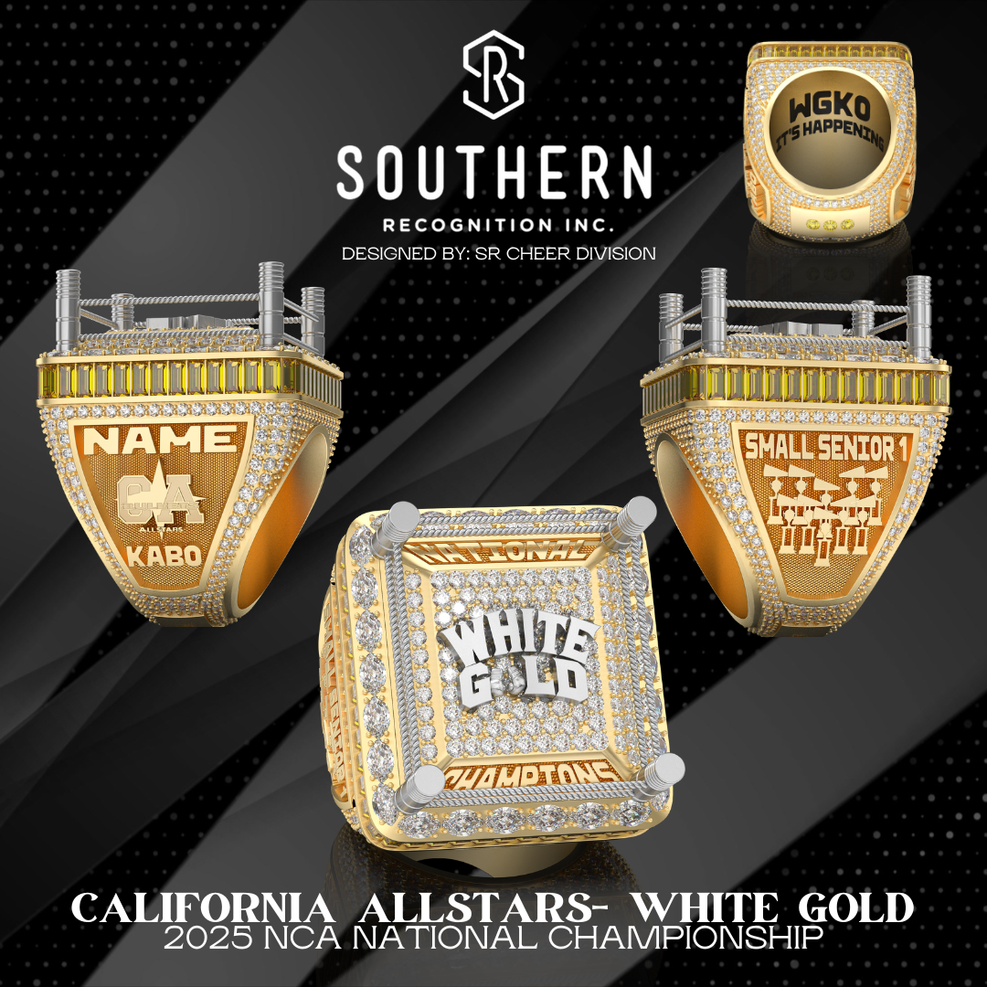 The California Allstars: White Gold- NCA 2025 Championship Ring