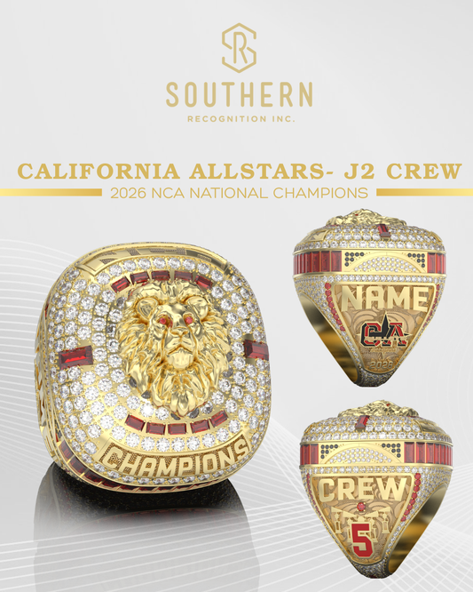 The California Allstars: J2 Crew- NCA 2026 Championship Ring