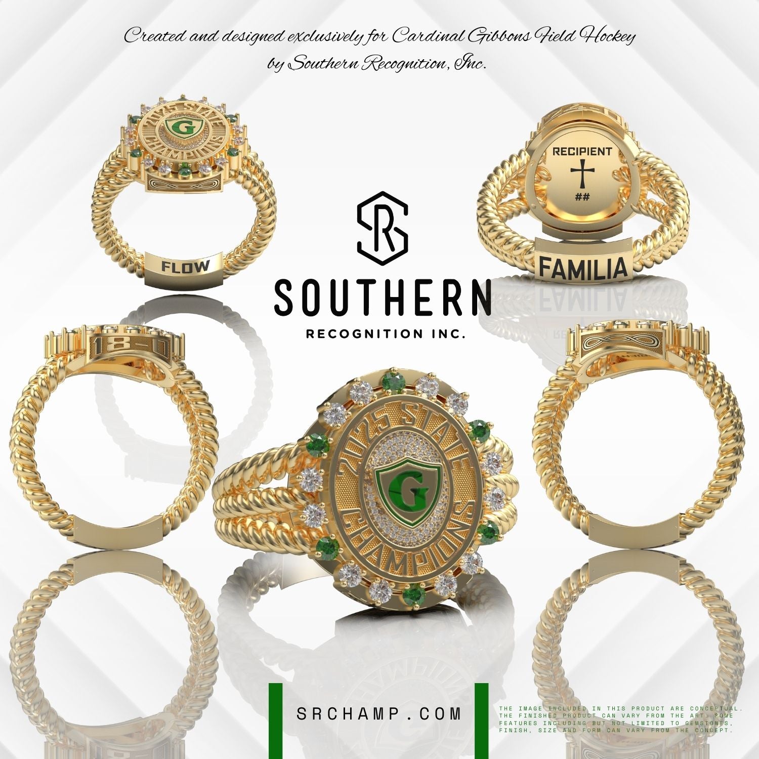 Cardinal Gibbons 2025 Field Hockey State Championship Ring