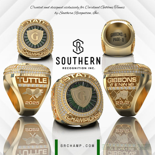 Cardinal Gibbons 2025 Women's Tennis State Championship Ring
