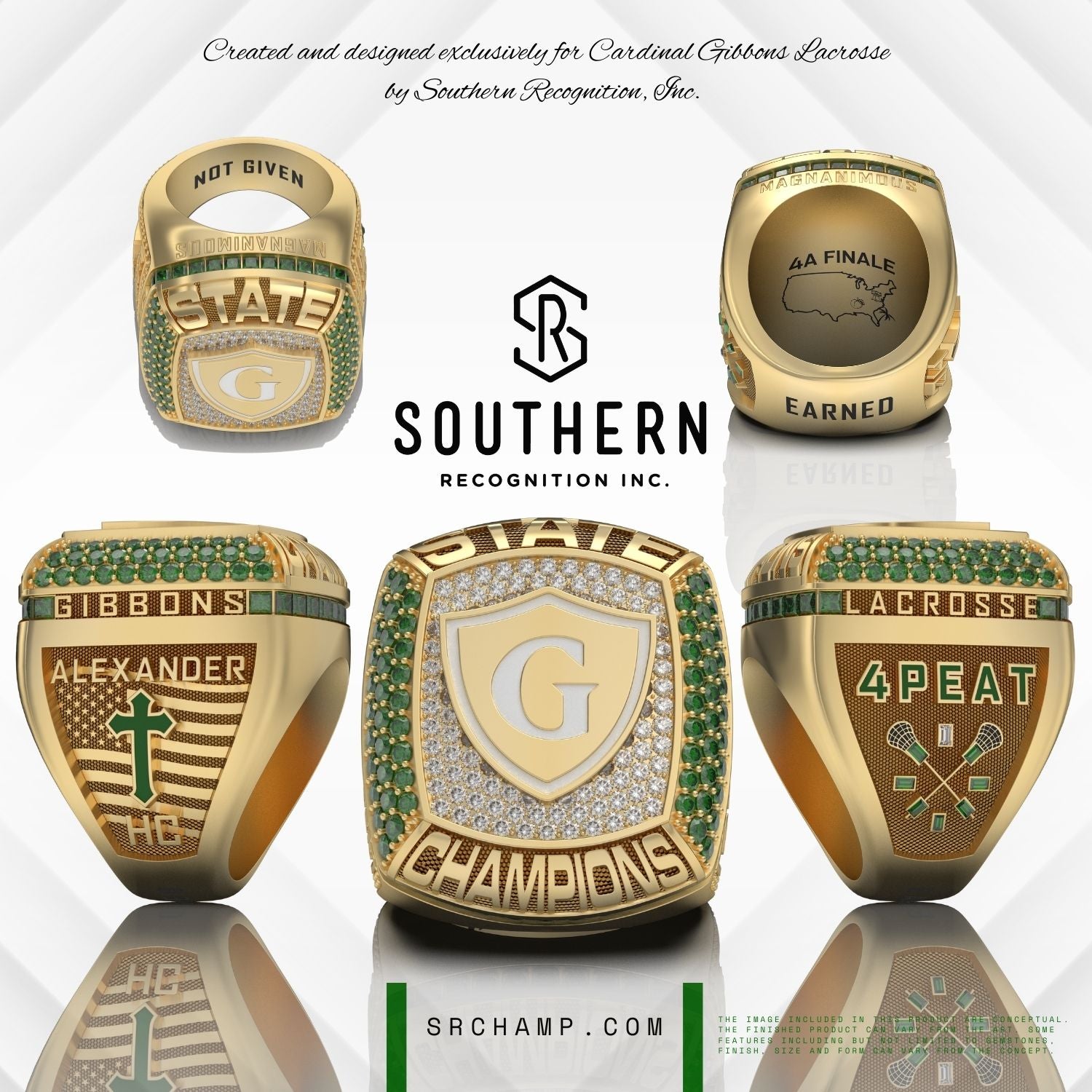 Cardinal Gibbons 2025 Women's Lacrosse State Championship Ring