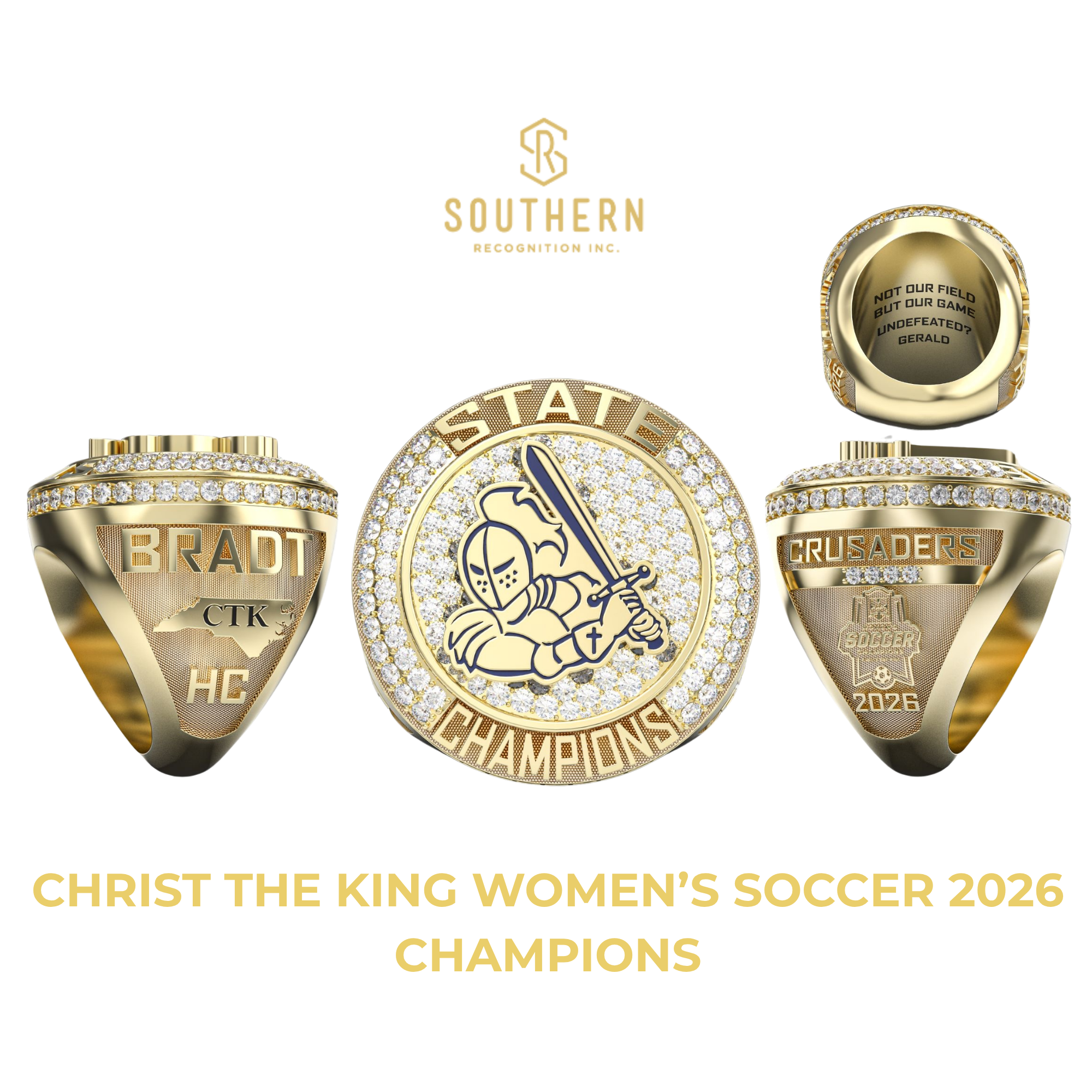 Christ The King Women's Soccer 2026 State Champions Ring