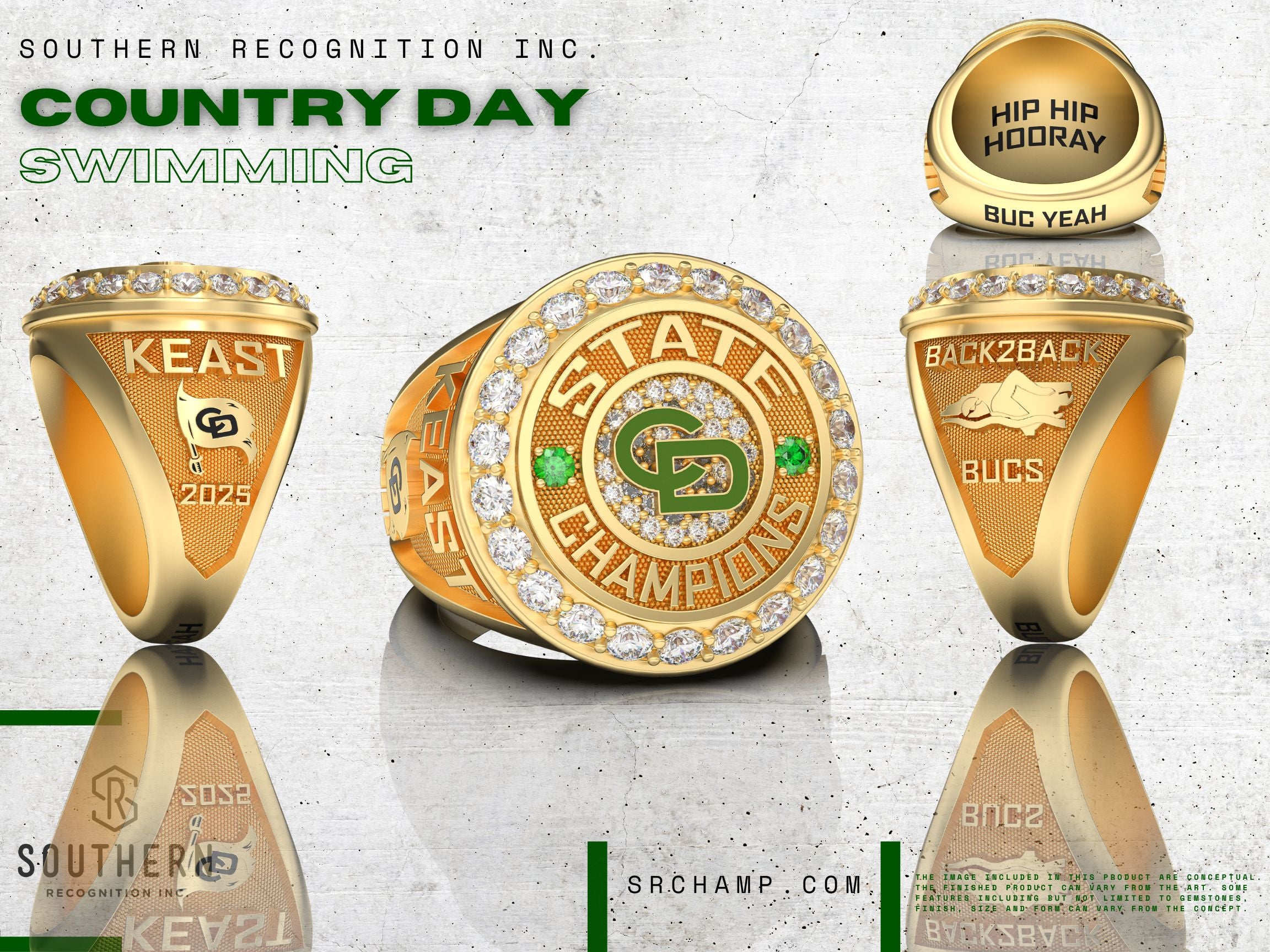 Charlotte Country Day Swimming- State Championship Ring 2025 – Southern ...