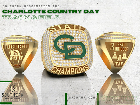Charlotte Country Day Track and Field - State Championship Ring 2025