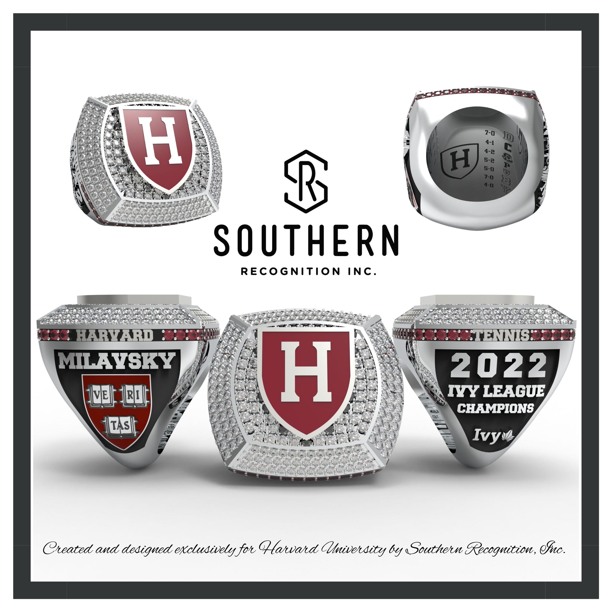 Harvard Tennis Ivy League Conference Championship Ring 2022 Southern