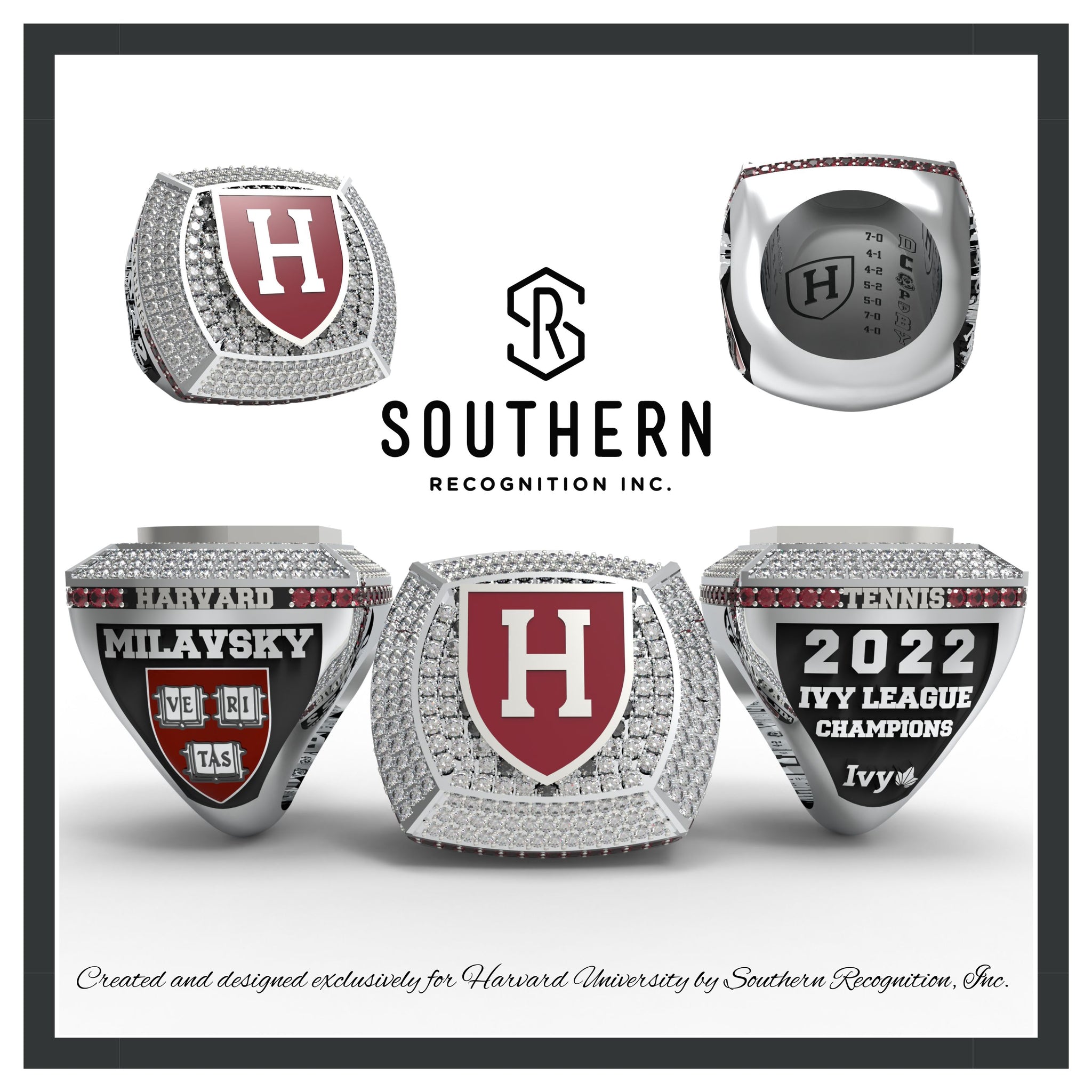 Harvard Tennis Ivy League Conference Championship Ring 2025 Southern