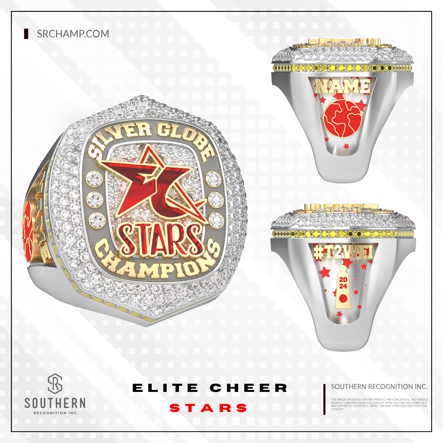 Elite Cheer- Stars 2024 Silver Globe Champions