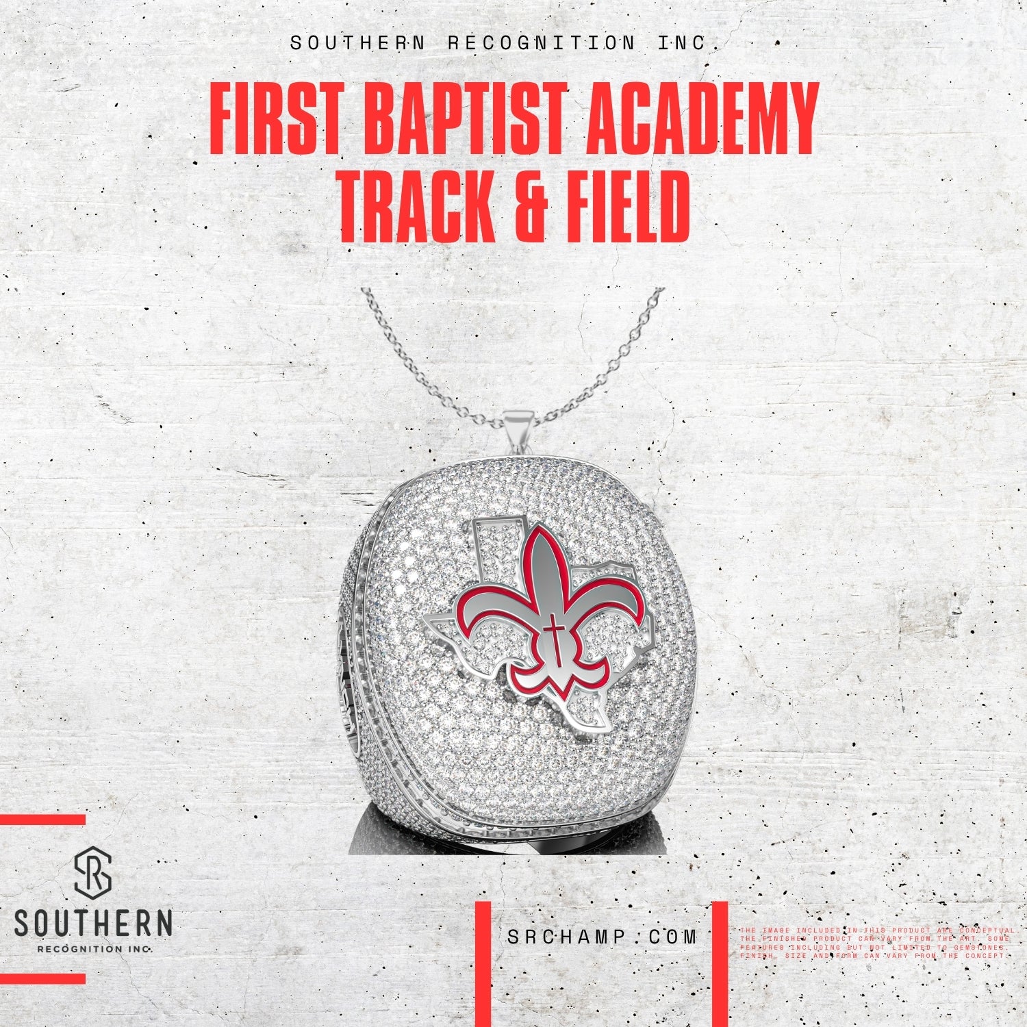 First Baptist Academy - 2026 Track and Field State Championship Pendant