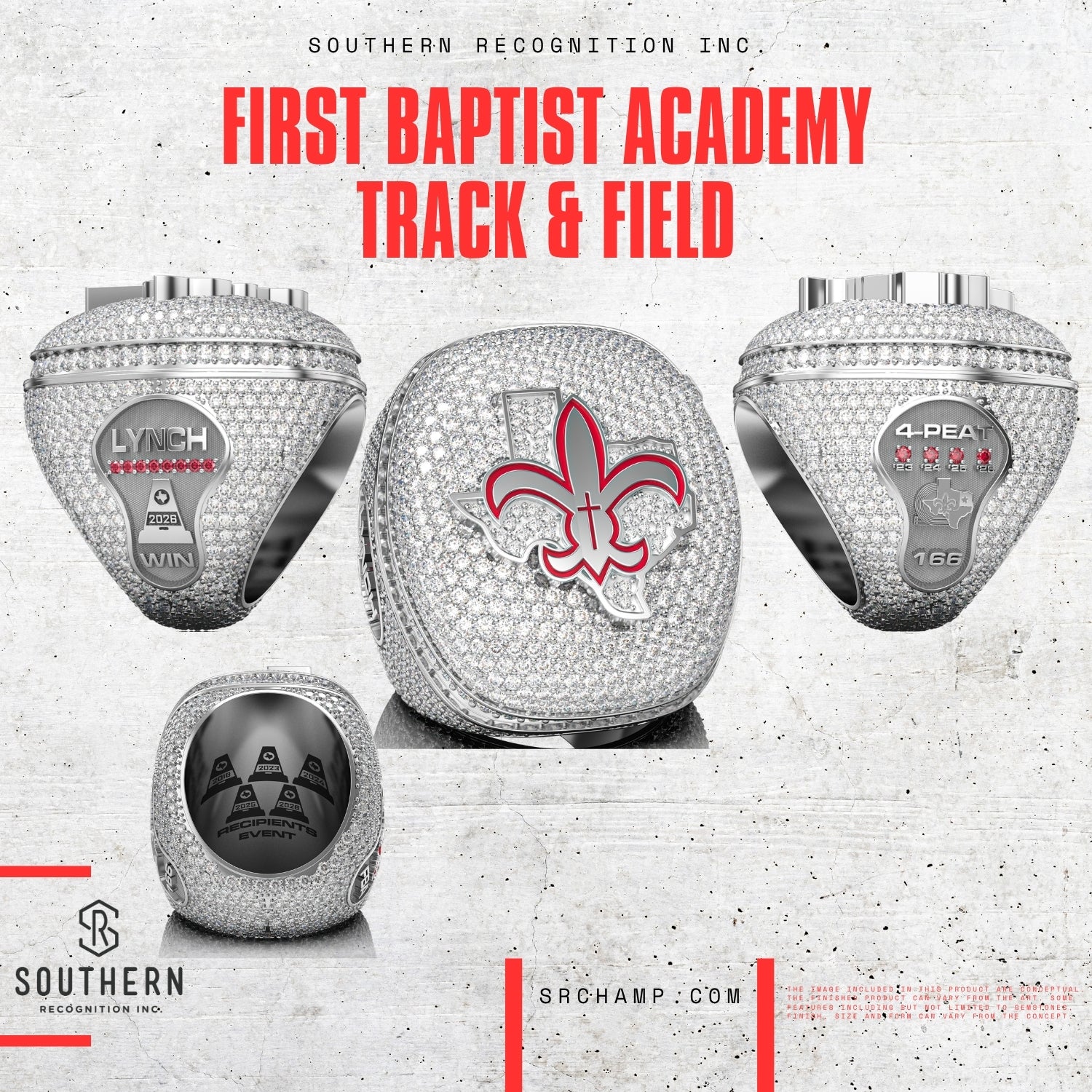 First Baptist Academy - 2026 Track and Field State Championship Ring