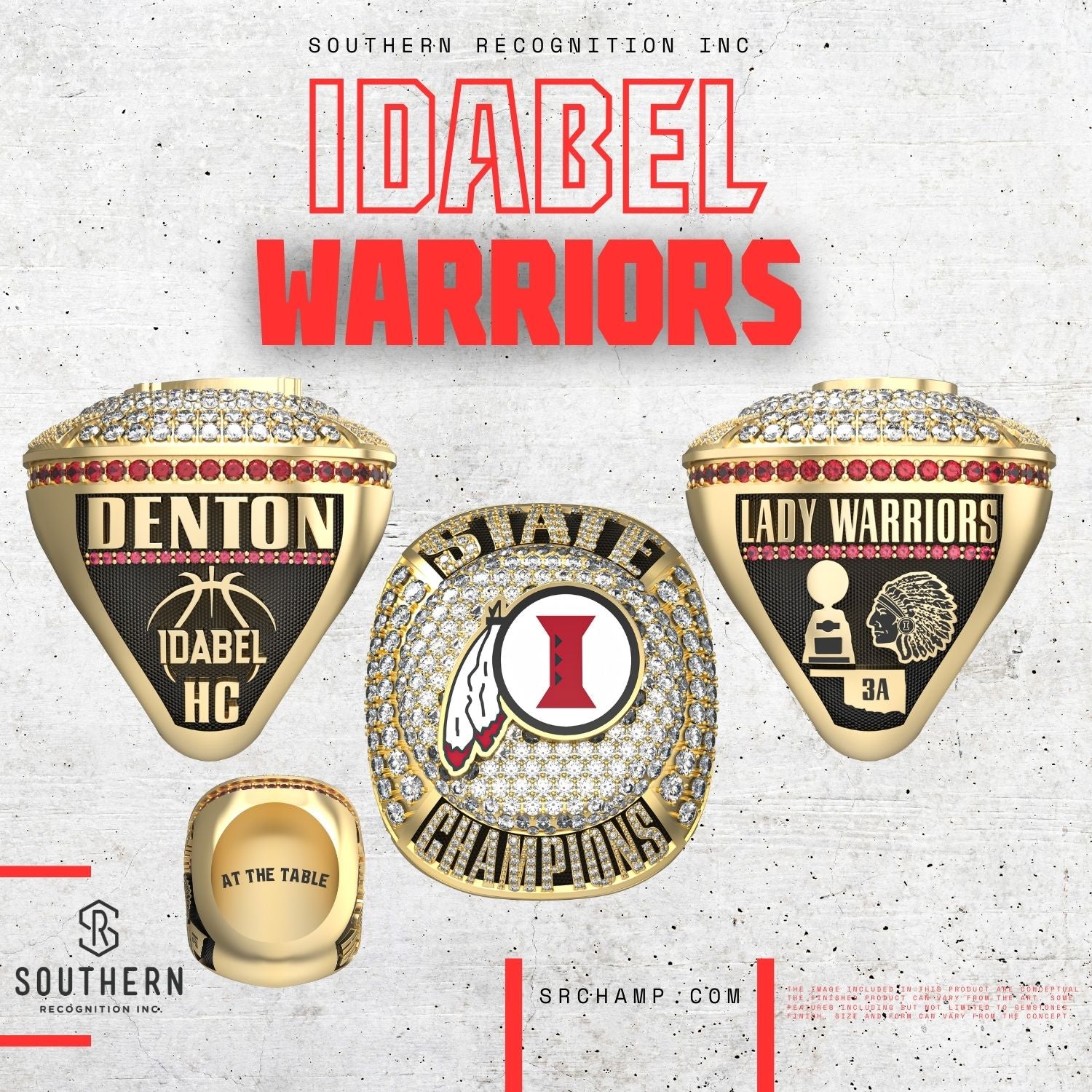 Idabel Girls Basketball 2024 State Championship Ring: