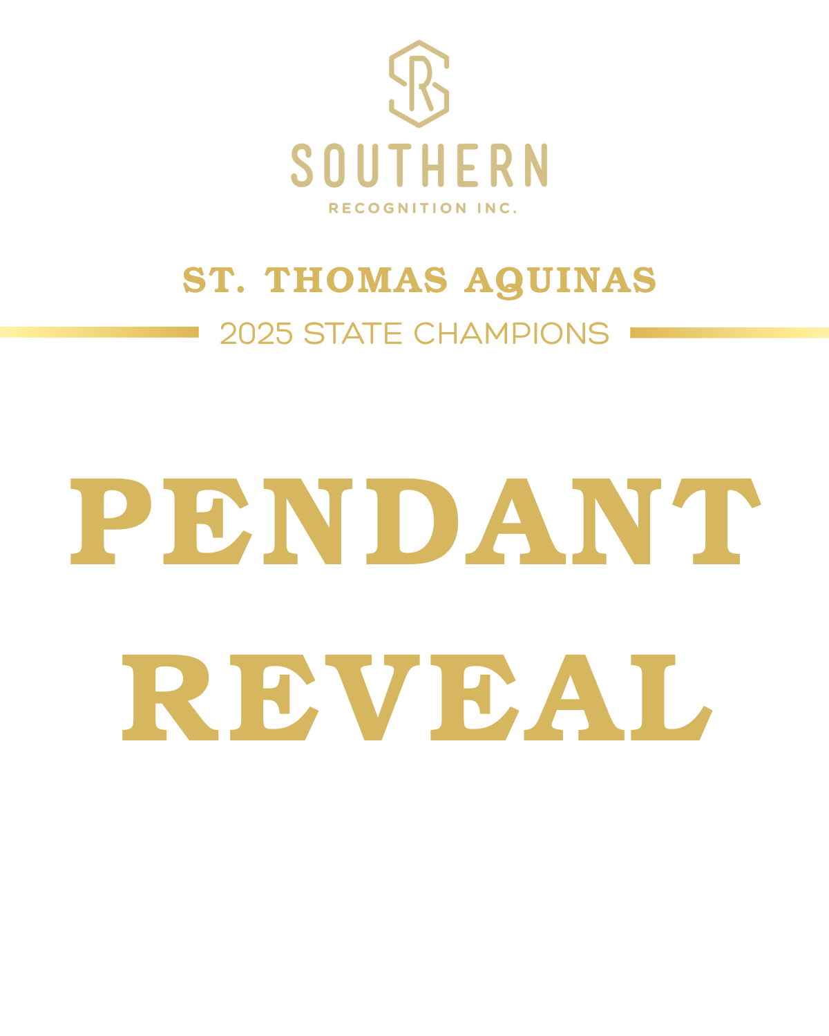 St. Thomas Aquinas High School- 2025 State Champions Pendant