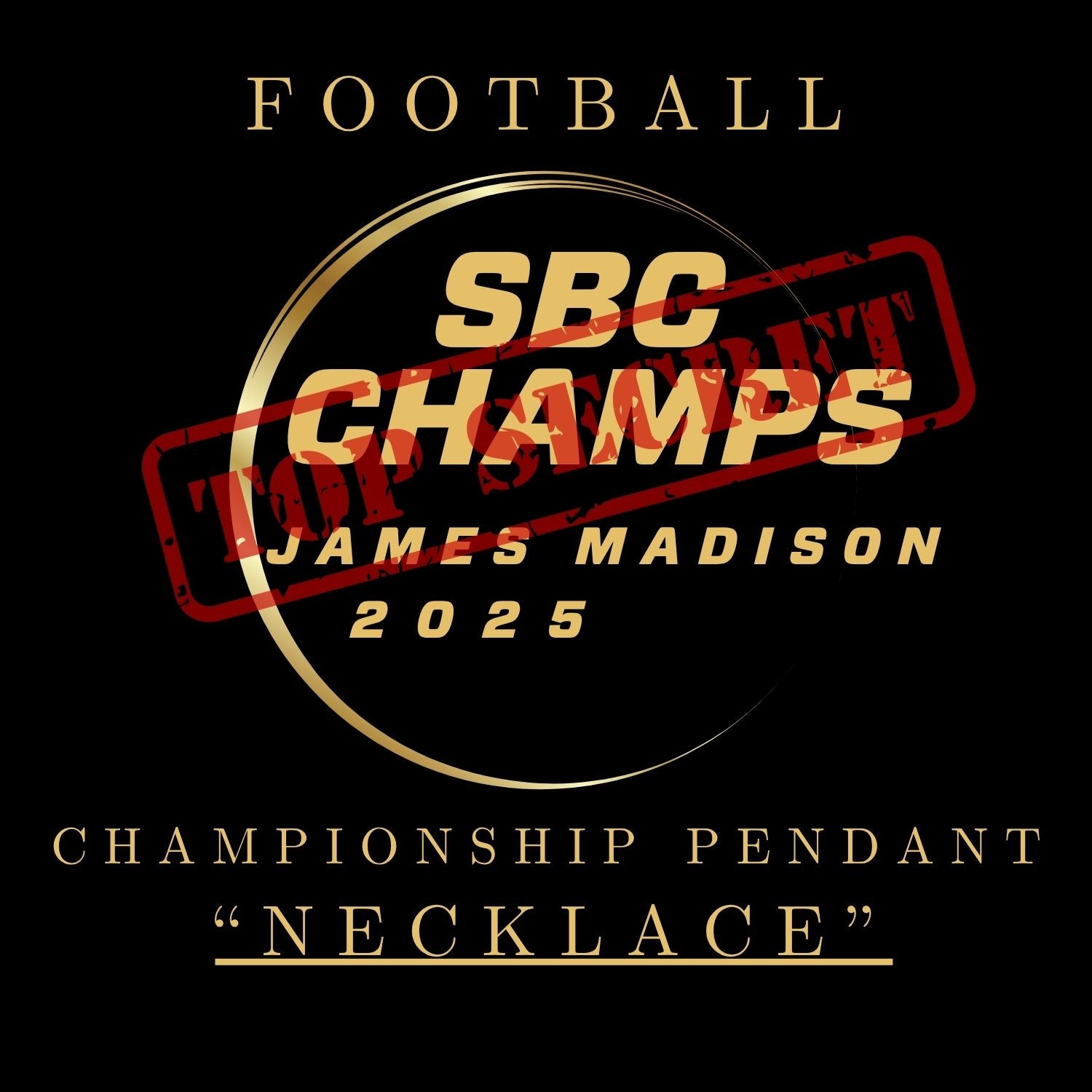 James Madison University 2025 Football Bowl Championship PENDANT - "ALPHA DOGS" & Family