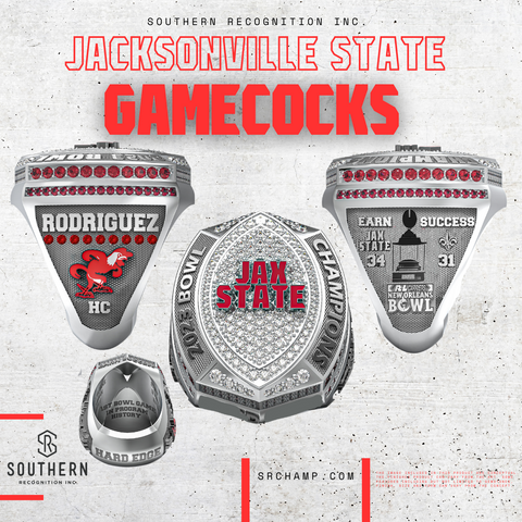 Jacksonville State Football 2023 New Orleans Bowl Championship Ring: