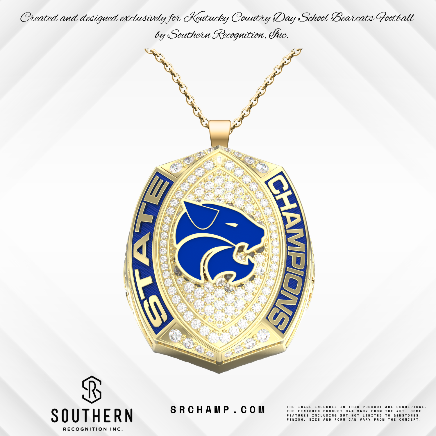KENTUCKY COUNTRY DAY BEARCATS 2025 Football State Championship PENDANT