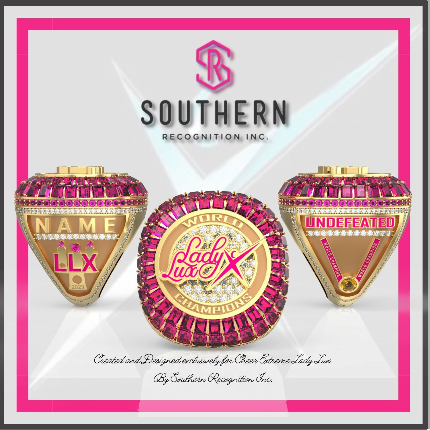 Cheer Extreme Lady Lux World Championship Ring – Southern Recognition, Inc.