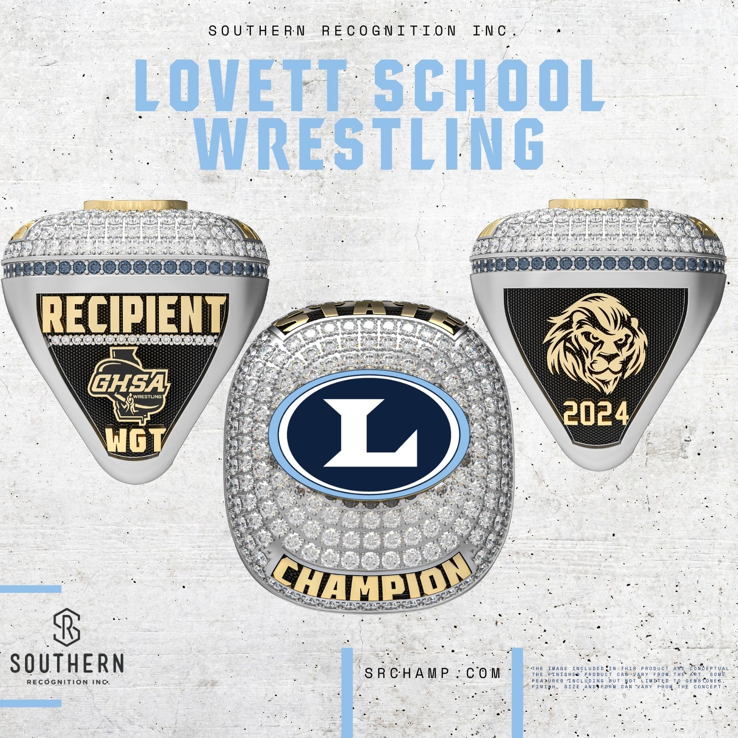 The Lovett School - Wrestling (Individual) - State Championship Ring 2024