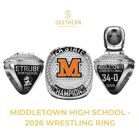 Middletown High School - 2026 Wrestling State Champions Ring