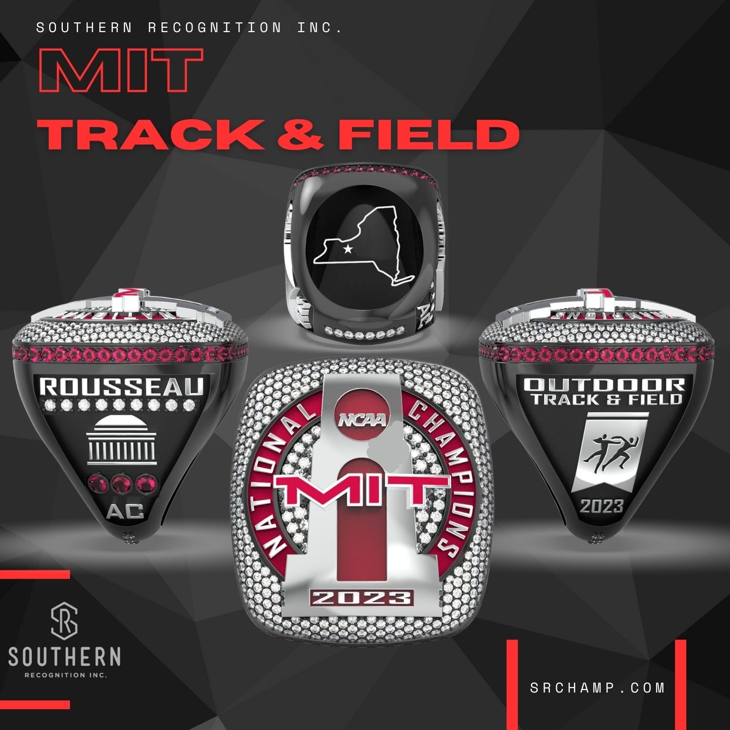 Massachusetts Institute of Technology Track & Field 2023 National Championship Ring