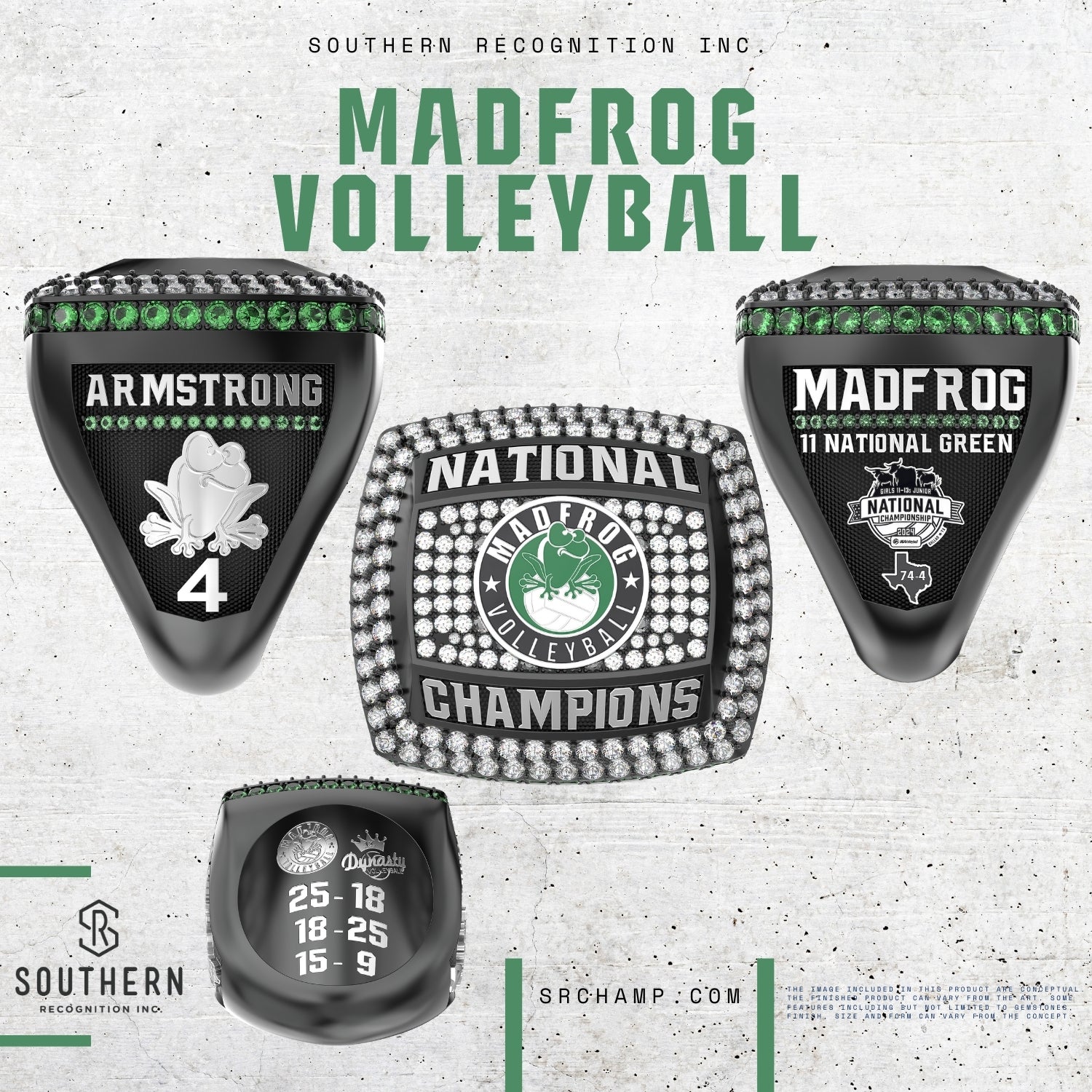 Madfrog Volleyball Championship Ring