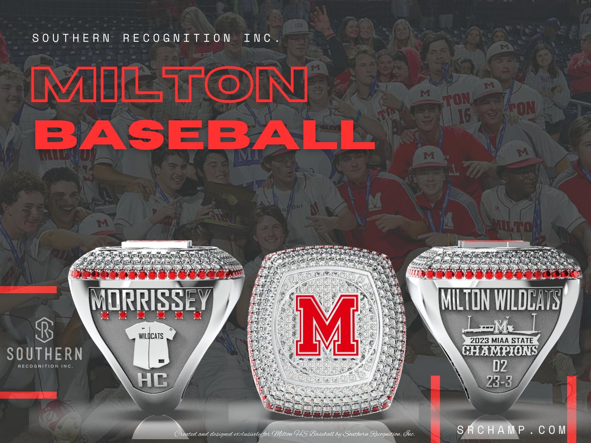Milton Baseball 2023 State Championship Ring