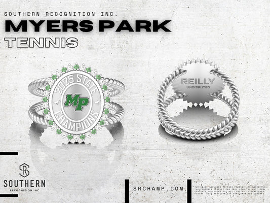 Myers Park Tennis Doubles Championship Ring 2025