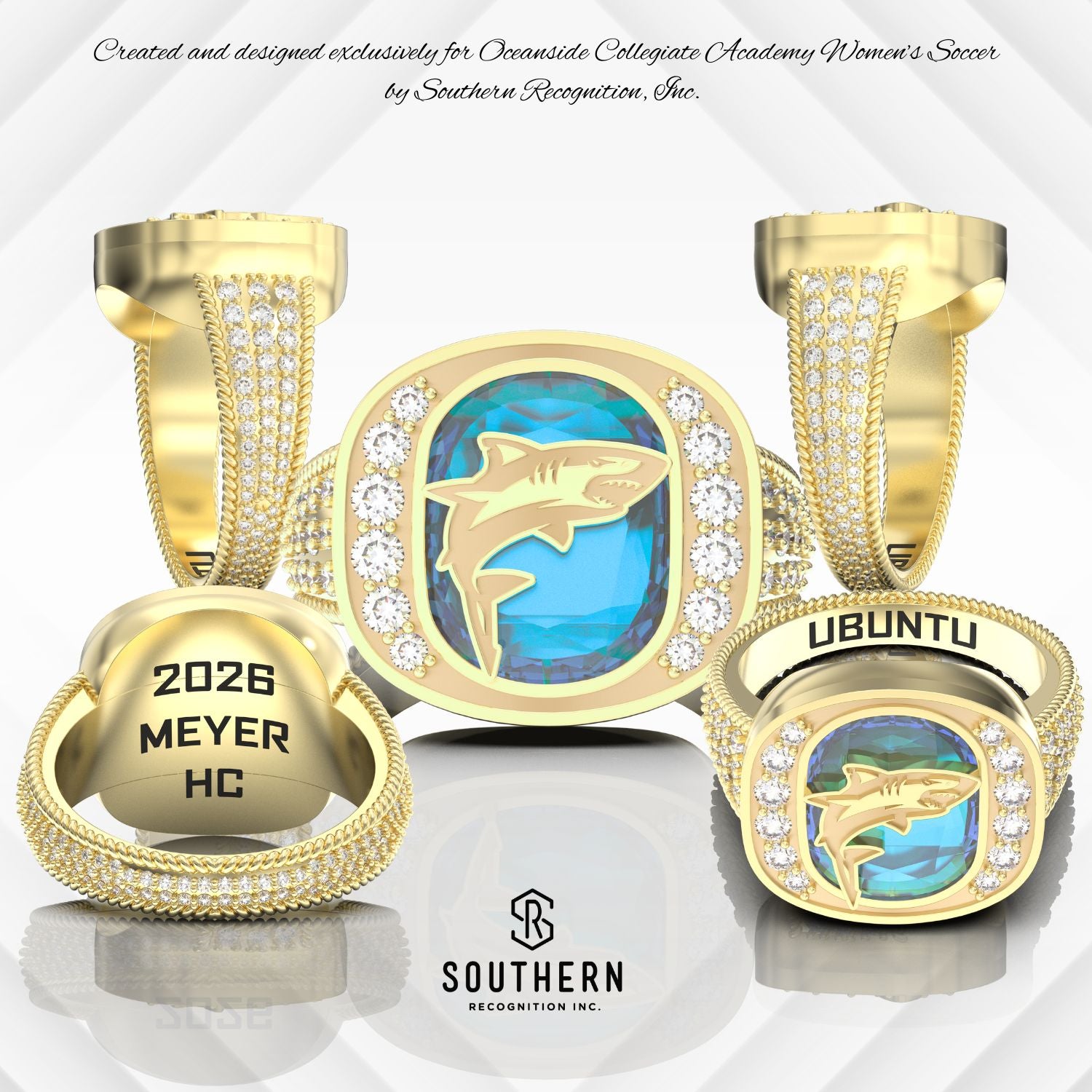 Oceanside Collegiate Academy 2026 Women's Soccer State Championship Ring