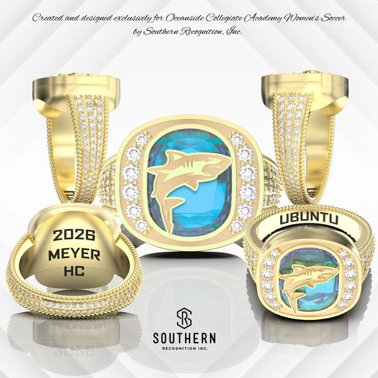 Oceanside Collegiate Academy 2026 Women's Soccer State Championship Ring