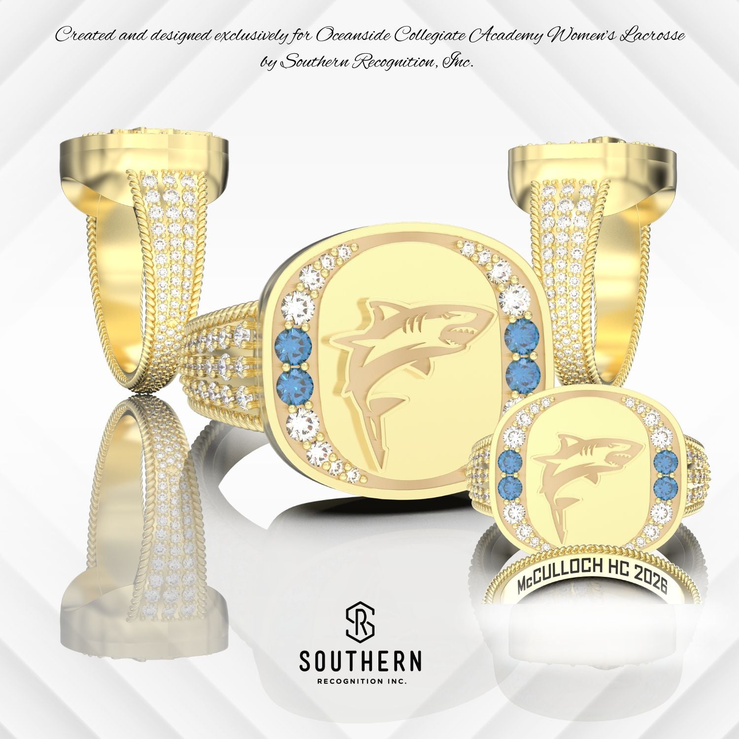 Oceanside Collegiate Academy 2026 Women's Lacrosse State Championship Ring