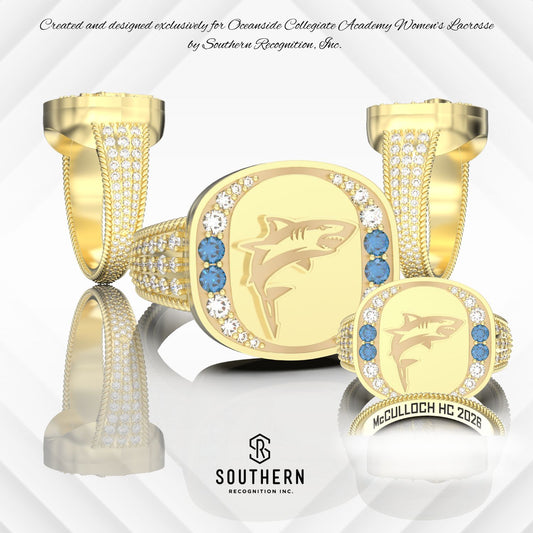 Oceanside Collegiate Academy 2026 Women's Lacrosse State Championship Ring