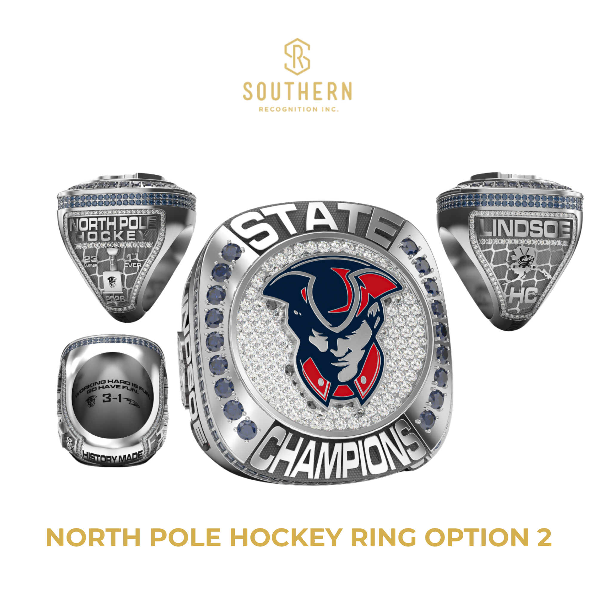 North Pole High School - 2026 Alaska State Champions Ring - Option 2
