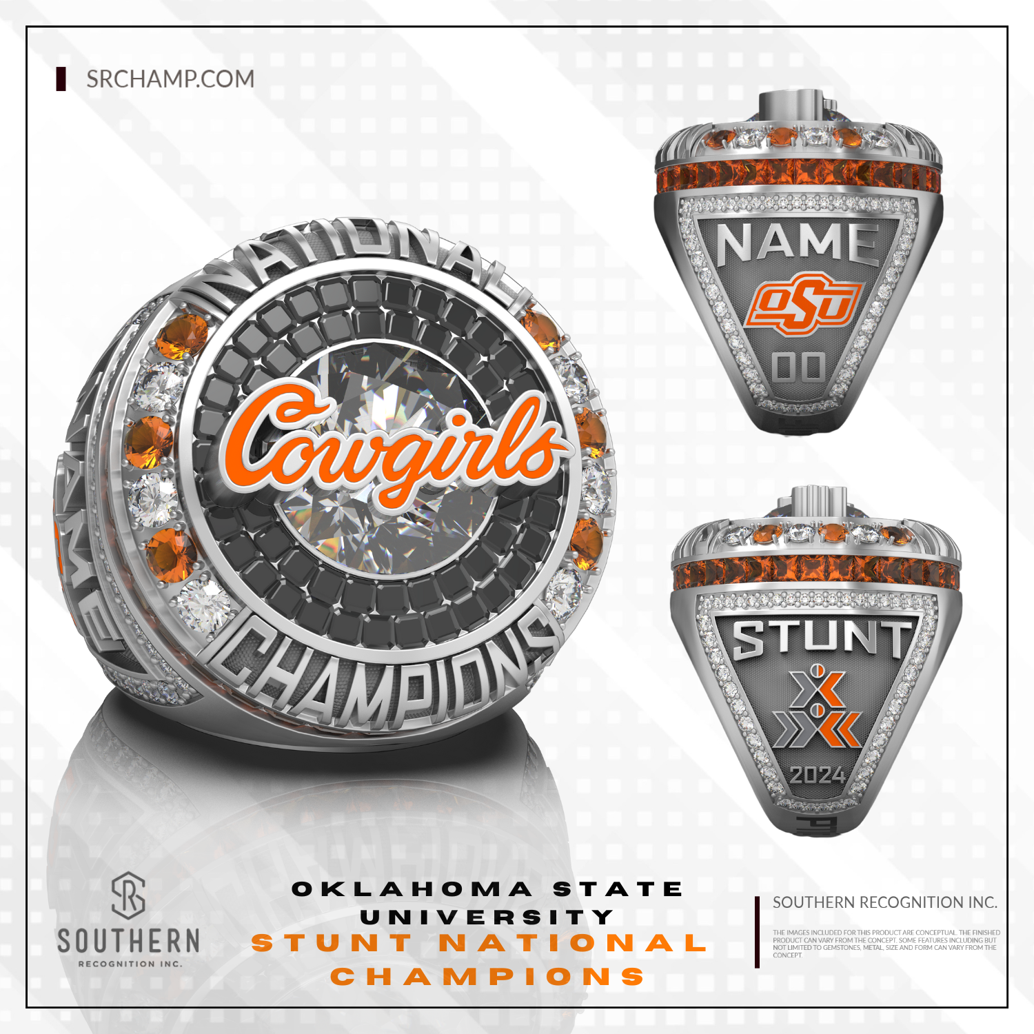 Oklahoma State Cowboys Key Ring - Officially Licensed NCAA Team Logo Keychain