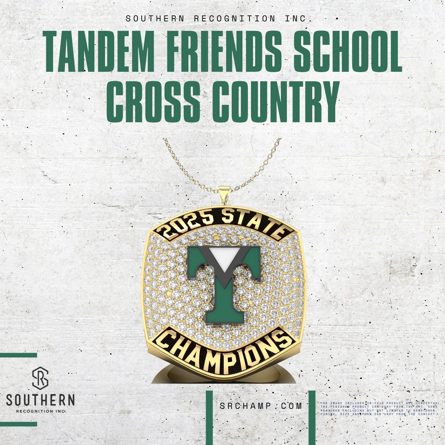 Tandem Friends School Cross Country - Pendant